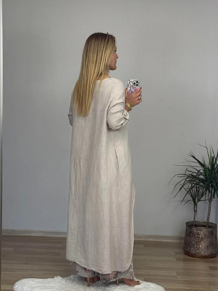 Regina™ – Elegantes Casual Baumwoll und Leinen-Set