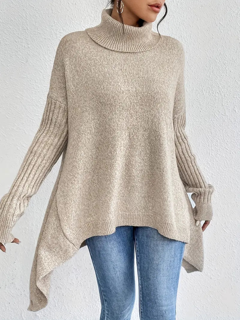 BROOKE – ÜBERGRÖSSERTER STRICKPULLOVER MIT ROLLKRAFT