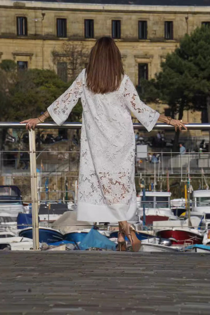 Grace™ - Modernes Fließendes Raffiniertes Spitzenkleid