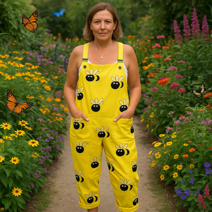 Damen Jumpsuit mit weitem Bein - Müheloser Komfort & stilvoller Blumenprint