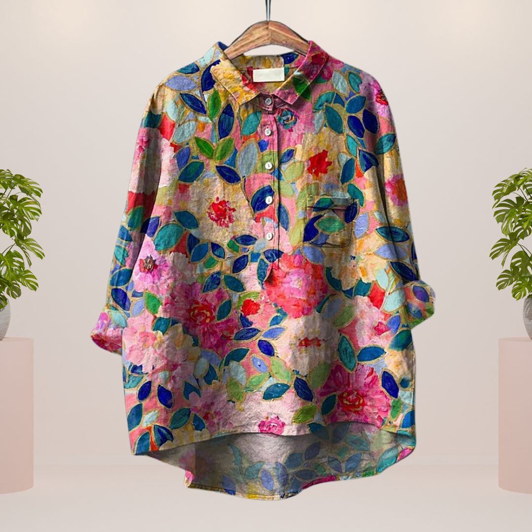 Freya™ - Trendy Modisches Print Kunst Shirt