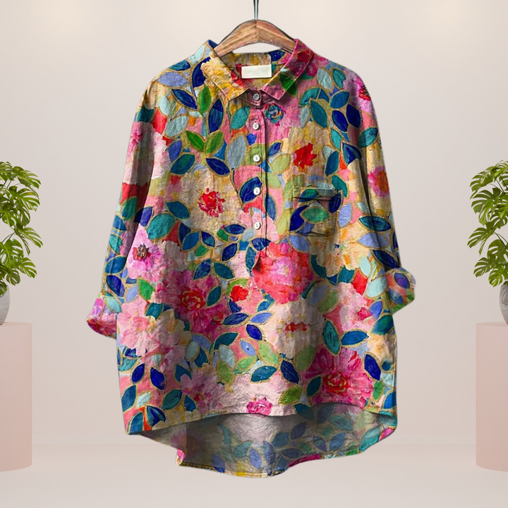 Freya™ - Trendy Modisches Print Kunst Shirt