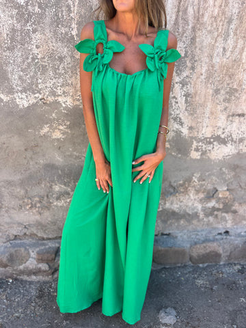 Stacey™ - Geblümtes Kleid mit U-förmigem Ausschnitt