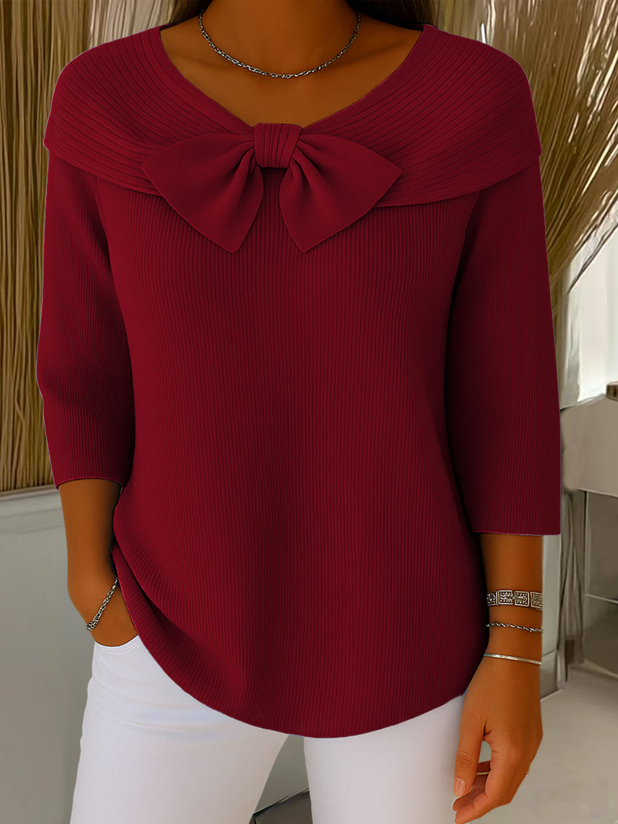 Helen™ – Eleganter Strickpullover mit Schleifendetail