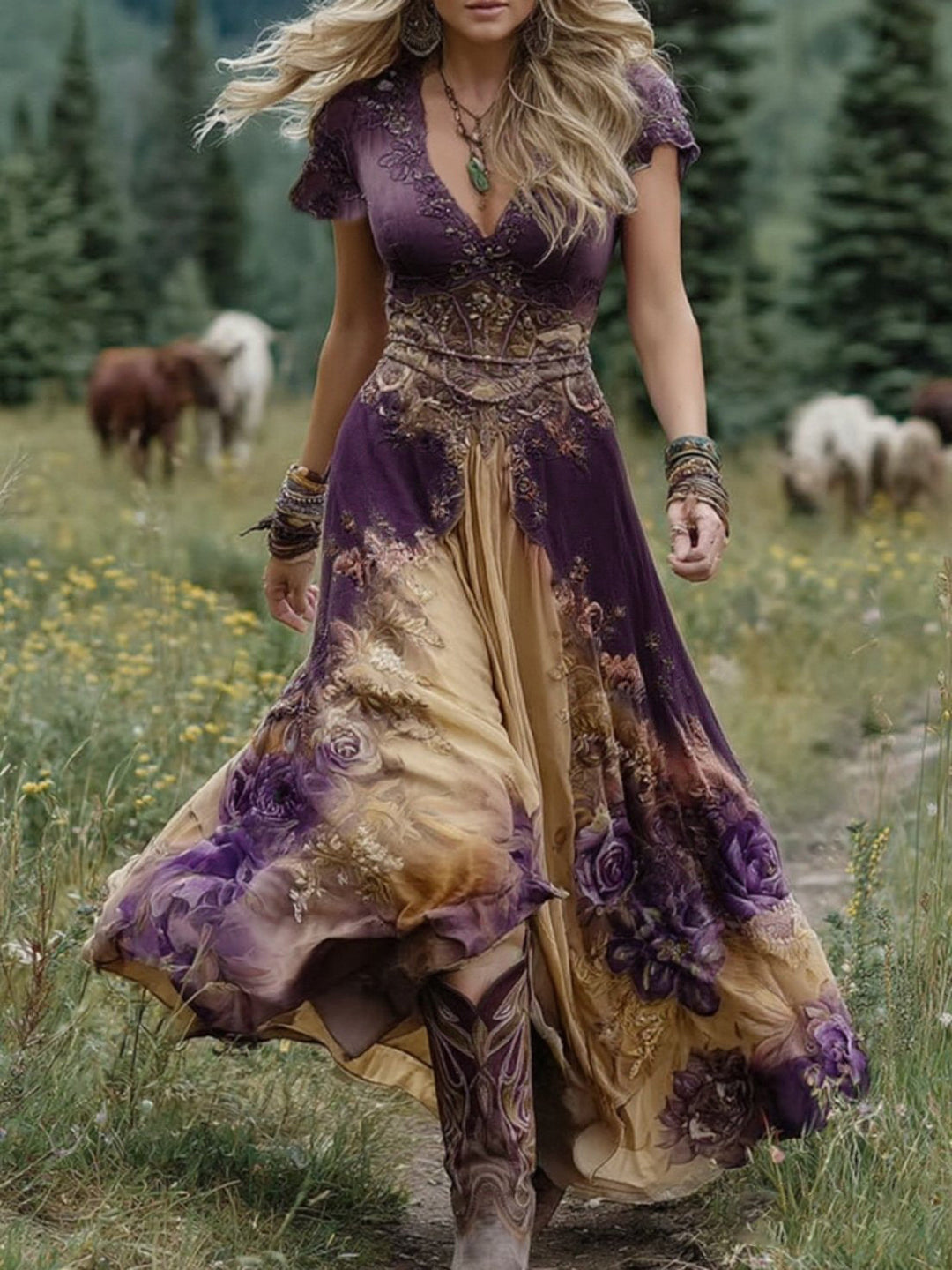 MADELINE – BOHEMIAN-MAXIKLEID MIT BLUMENMUSTER