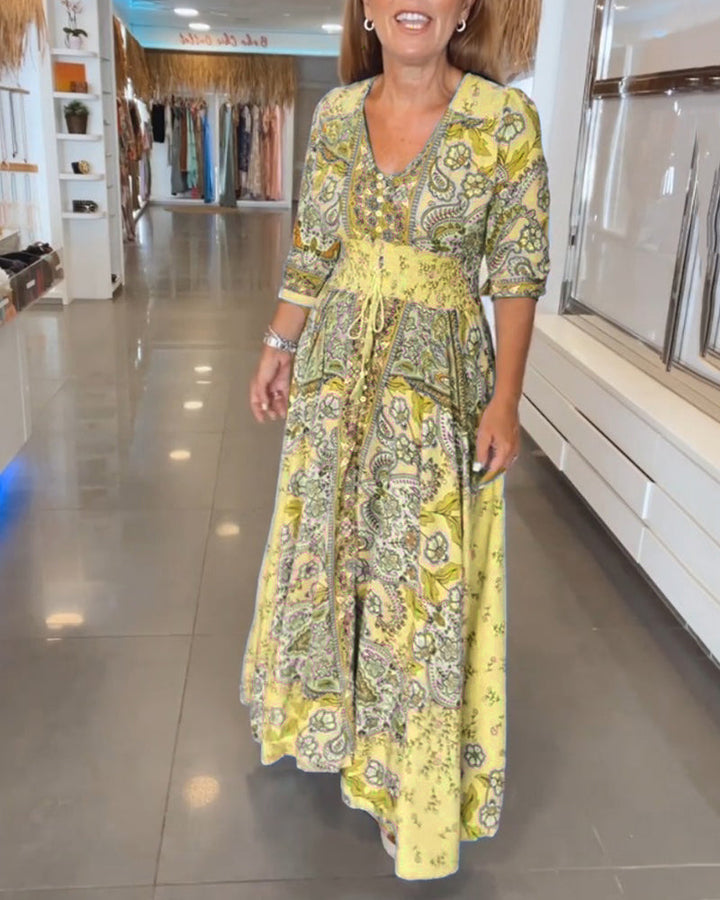 Ruth™ - Elegantes Ferien V-Ausschnitt Kleid