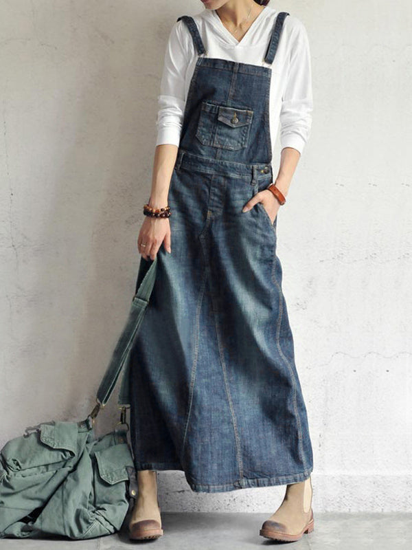 Demi™ - Lässiges Denim Overall Kleid