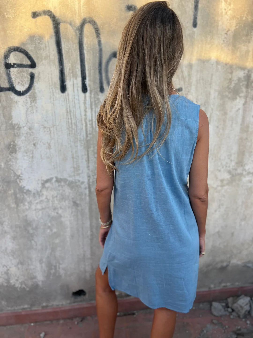 Macy™ - Bequemes Baumwoll- und Leinen-Sommerkleid