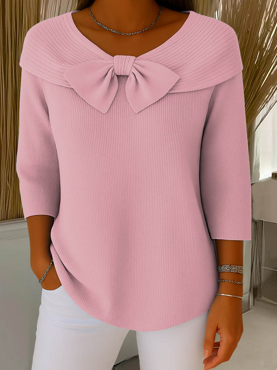 Helen™ – Eleganter Strickpullover mit Schleifendetail