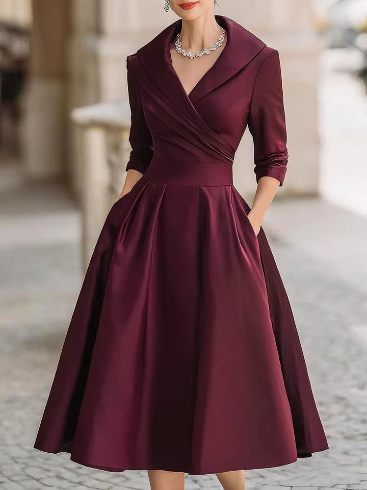CLAIRE – ELEGANTES MIDI-KLEID IM WICKELSTIL