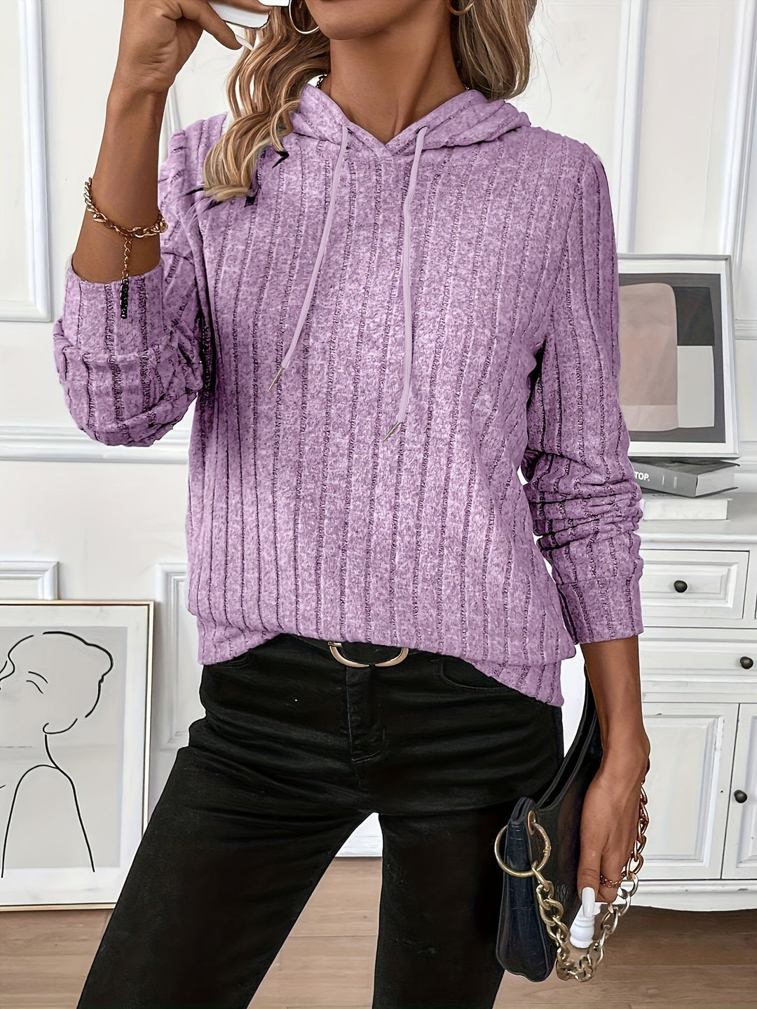 Antonia™ - Atmungsaktiver Rippstrick-Hoodie