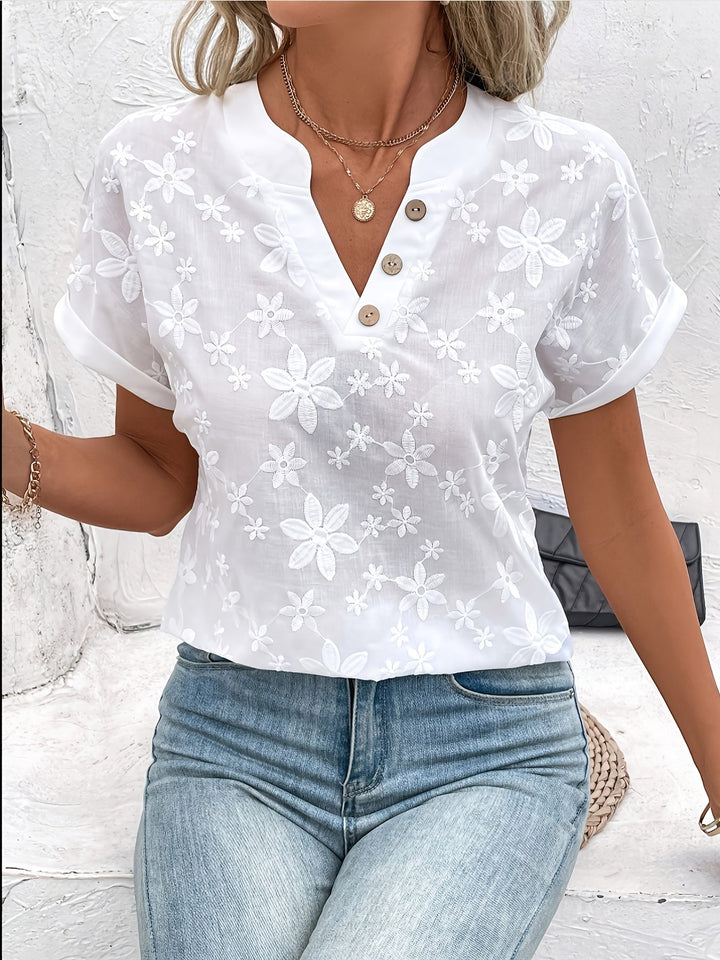Dafne™ - Sommerblumen Lockere Bluse