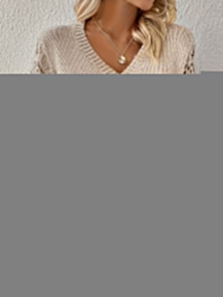 Wendy™ - Stilvoller Langarm-V-Ausschnitt-Pullover