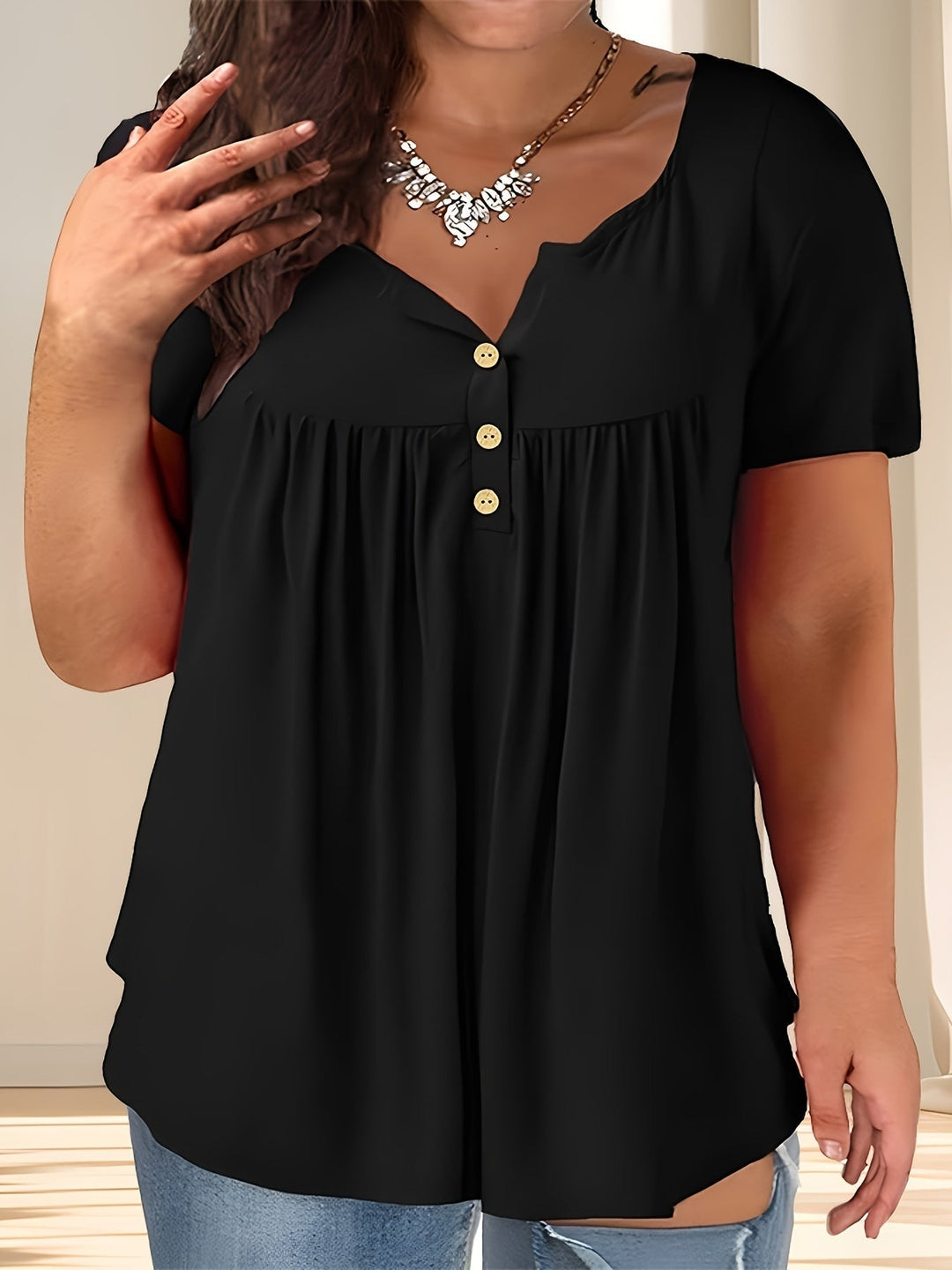 Zoey™ - Schicke Plissee-Bluse in Übergröße