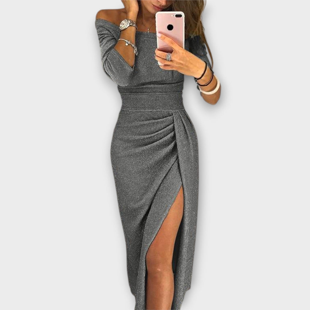 Lena™ - Elegantes Off-Shoulder Kleid