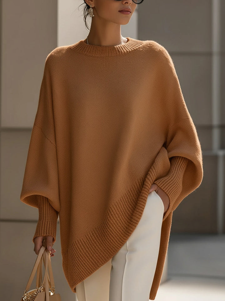 REAGAN – MÜHELOSER STRICKPONCHO-PULLOVER
