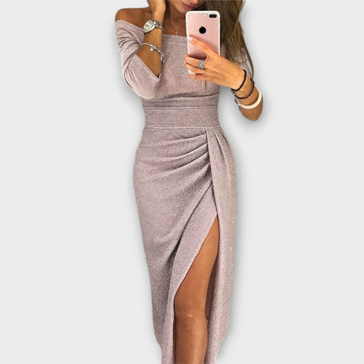 Lena™ - Elegantes Off-Shoulder Kleid