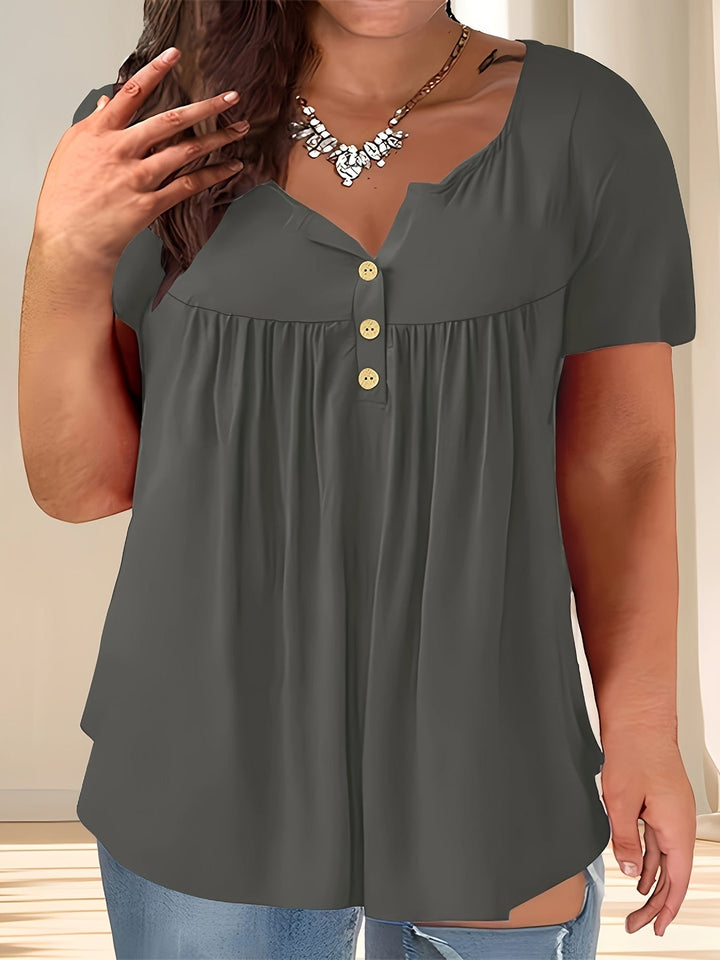 Zoey™ - Schicke Plissee-Bluse in Übergröße