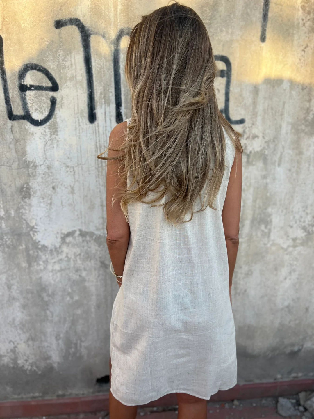 Macy™ - Bequemes Baumwoll- und Leinen-Sommerkleid