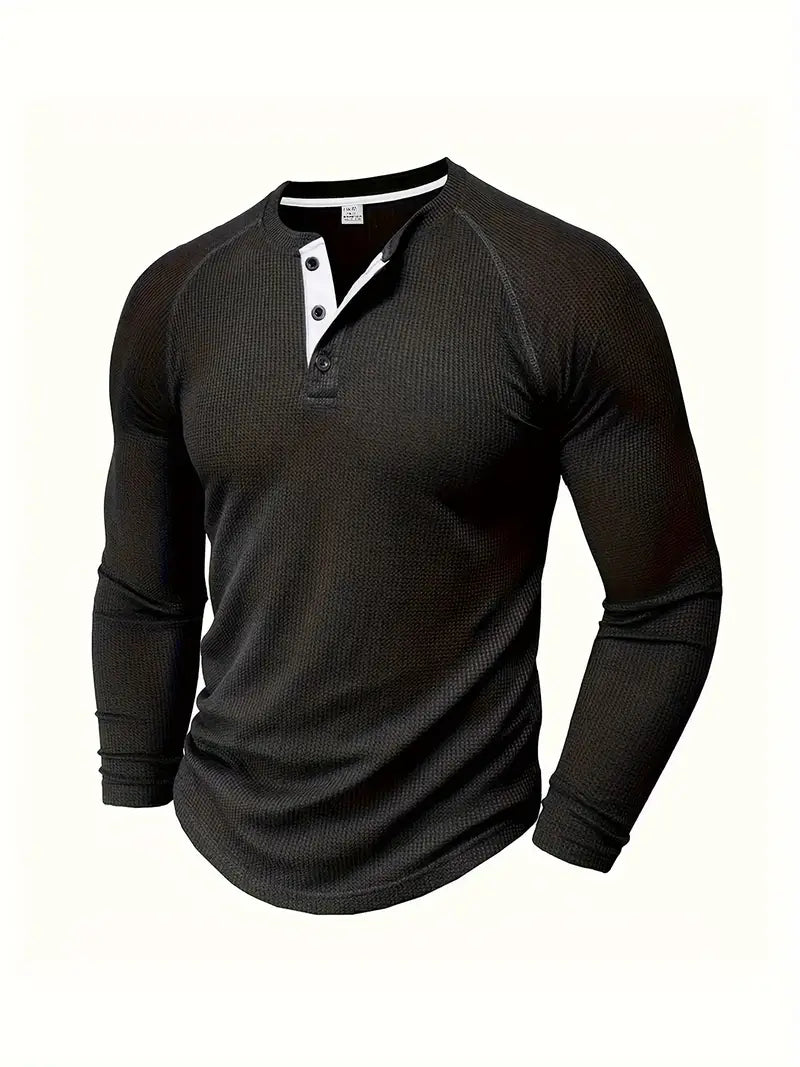 Chad™ - Herren Henley-Shirt