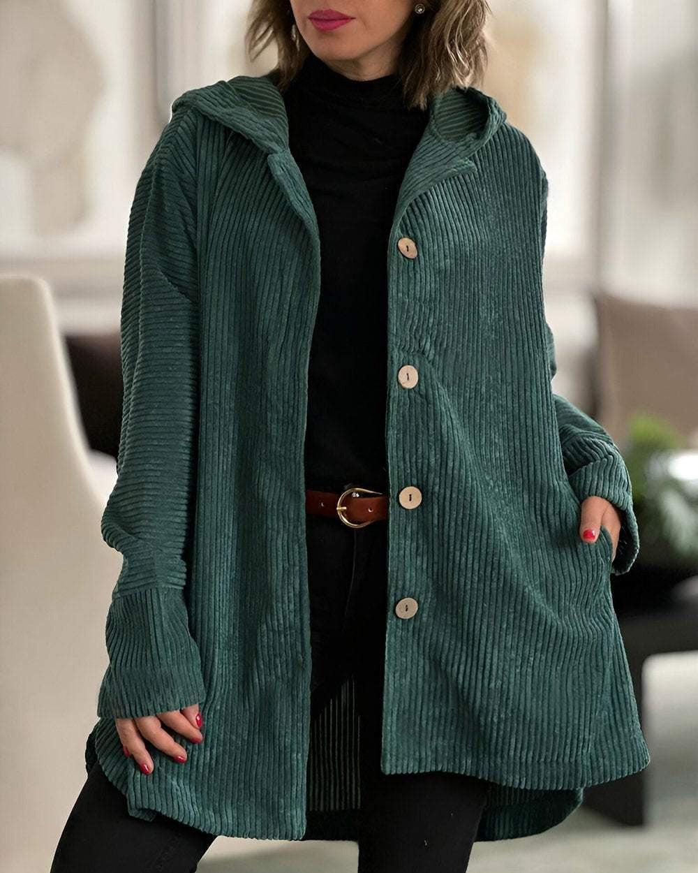 Cordia™ - Bequeme Cord-Jacke mit Kapuze