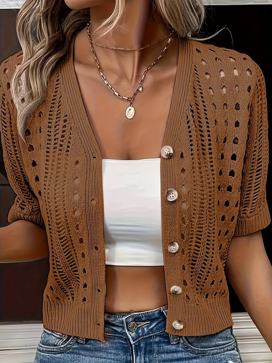 Kendall™ - Trendy Kurzarm-Cardigan