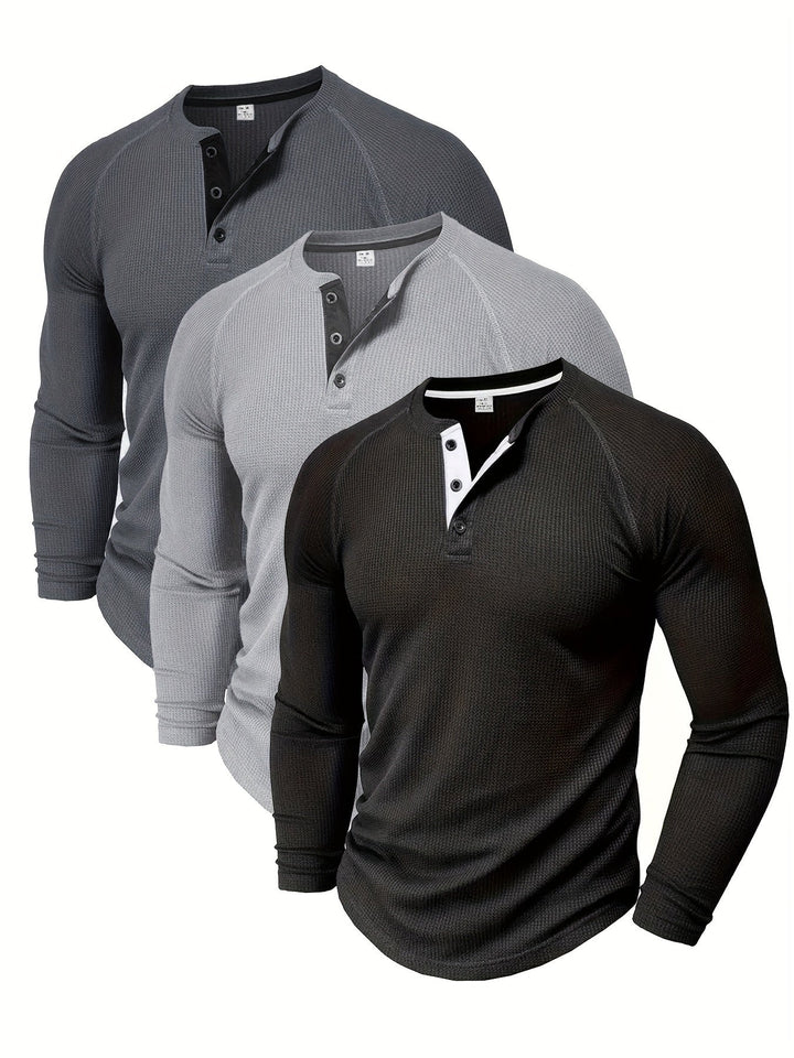 Chad™ - Herren Henley-Shirt