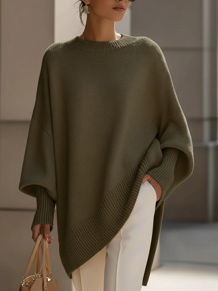 REAGAN – MÜHELOSER STRICKPONCHO-PULLOVER