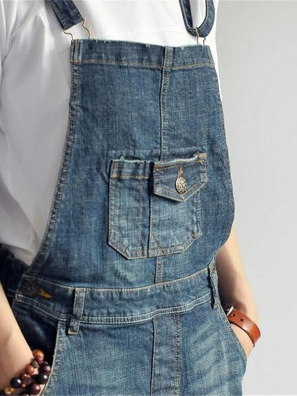 Demi™ - Lässiges Denim Overall Kleid
