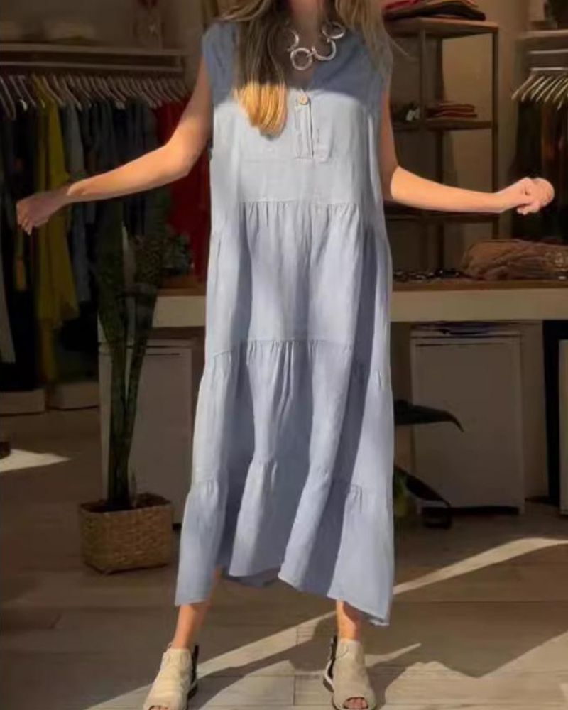 Aromea™ - Ärmelloses Leinenkleid