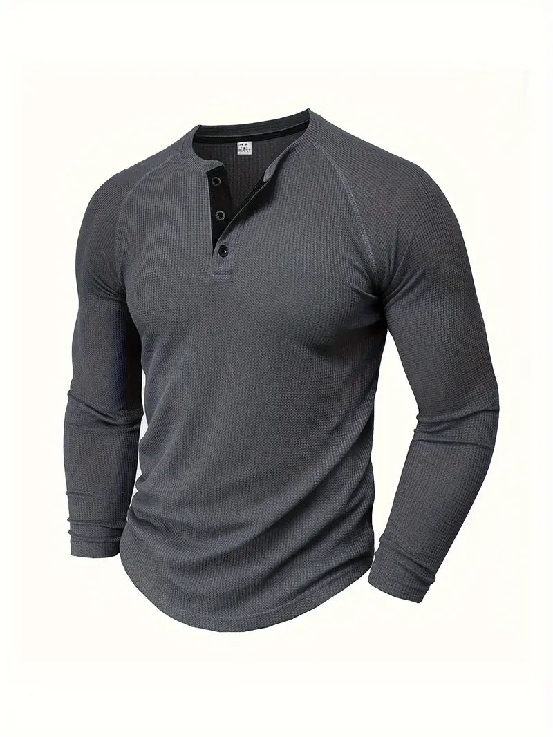 Chad™ - Herren Henley-Shirt