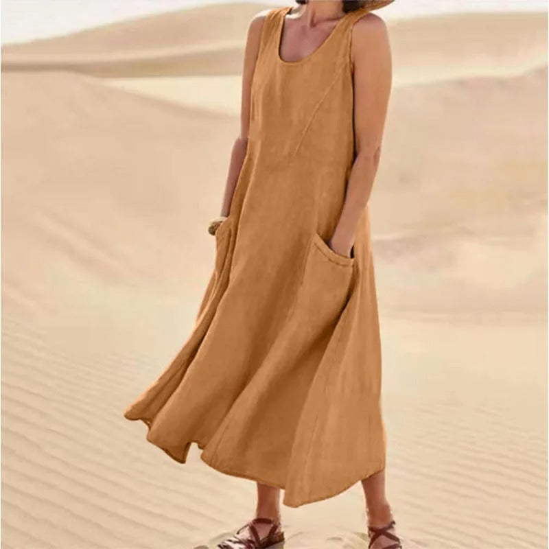Tina™ - Sommer Leinenkleid