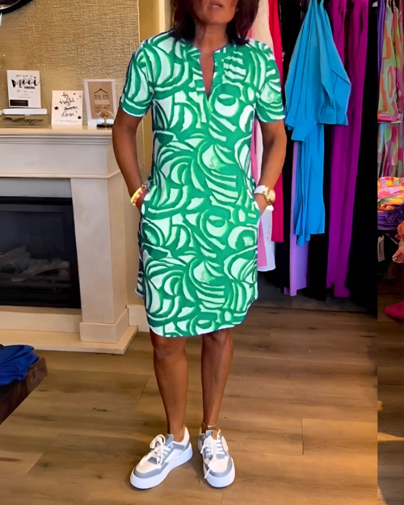 Nerea™ - Elegantes Bedrucktes Kleid