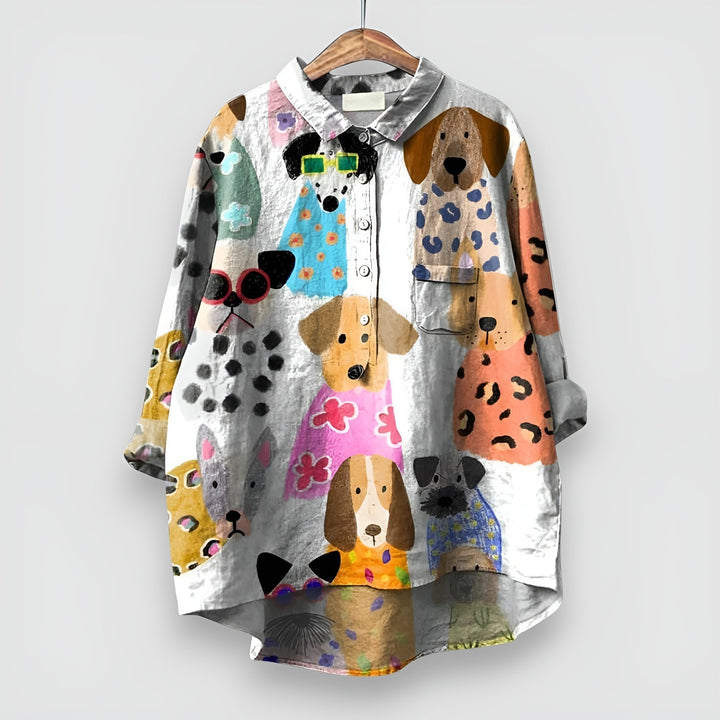 Geraldine™ | Damen-Shirt mit Hundedruck