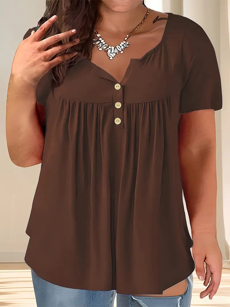 Zoey™ - Schicke Plissee-Bluse in Übergröße