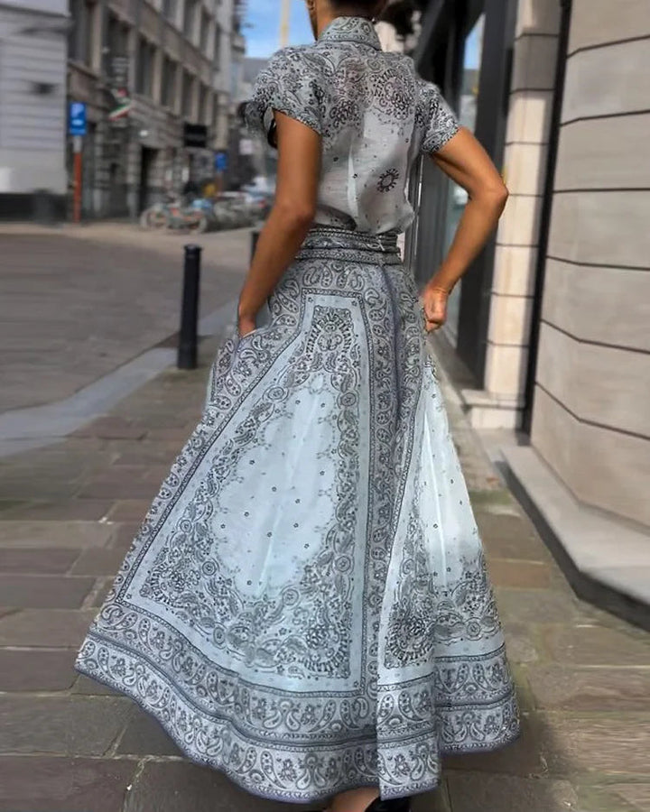 Adele™ - Boho-Druck Zweiteiliges Set