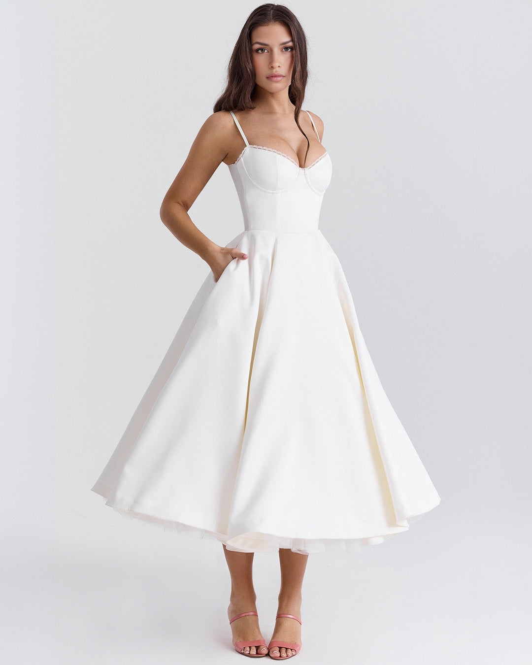 Ophira™ - Elegantes Korsett-Midi-Kleid