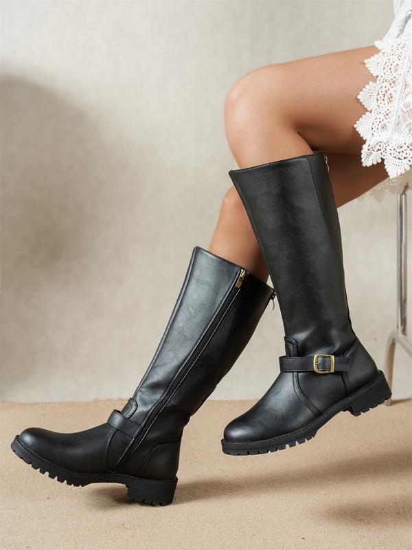 CLAIRE – KLASSISCHE VEGANE LEDER-KNIESTIEFEL