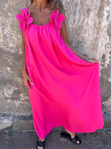 Stacey™ - Geblümtes Kleid mit U-förmigem Ausschnitt