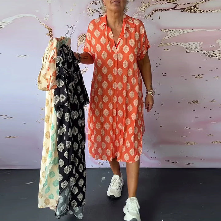 Liora™ - Damen Frühlingskleid mit Revers