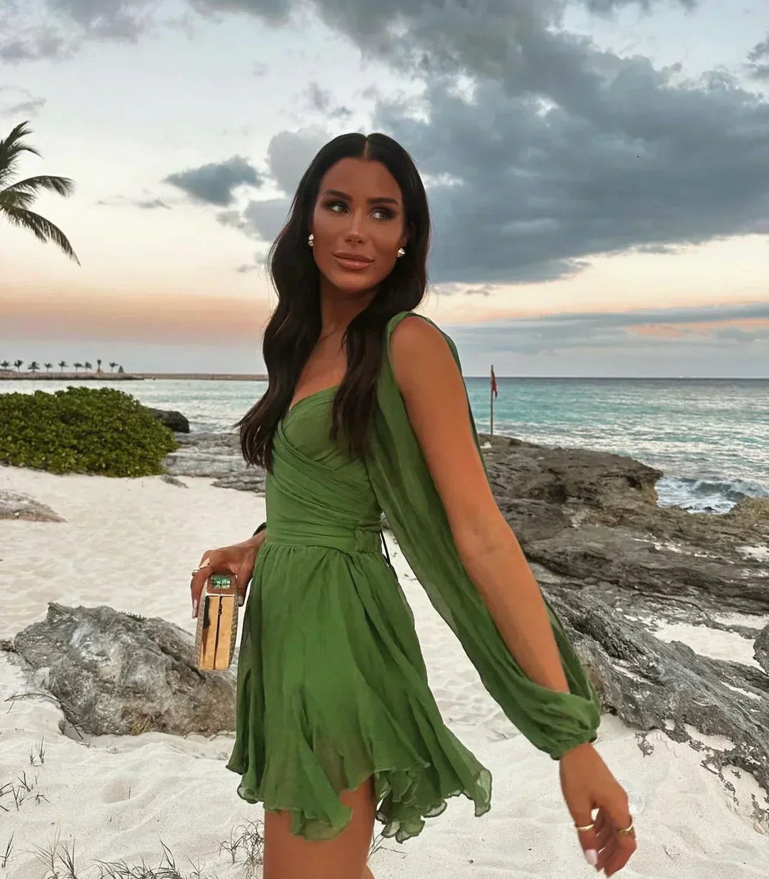 Layla™ - Stilvolles Mini-Kleid mit Ballonärmeln