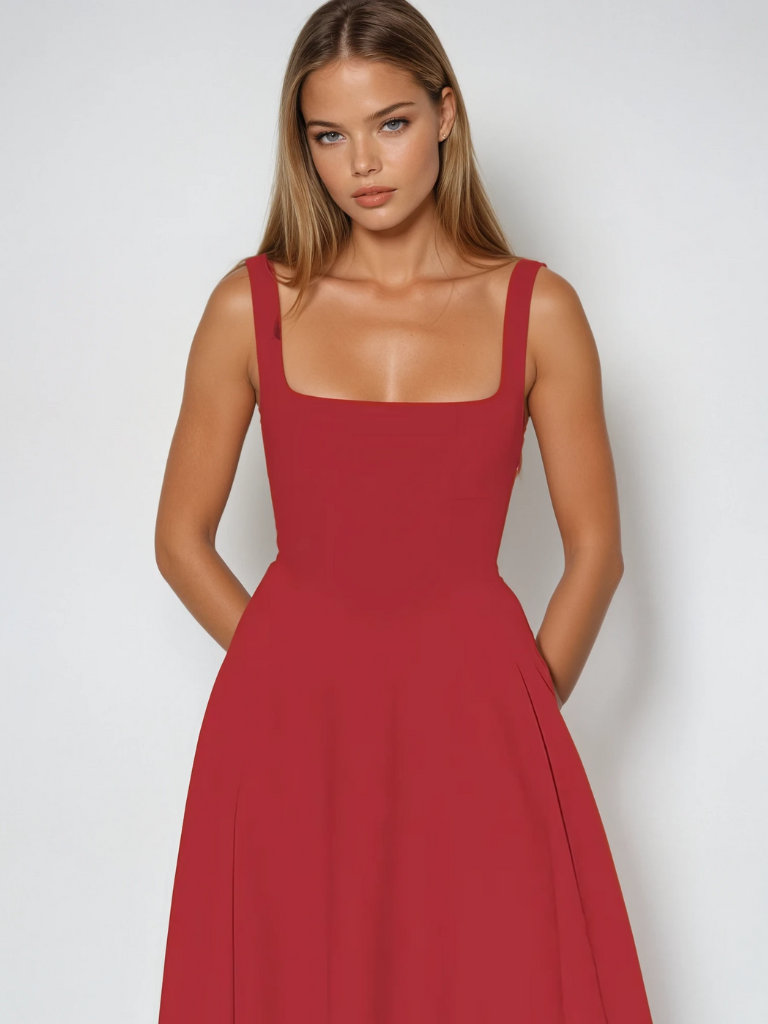 Scarlett™ - Klassisches Midi-Kleid