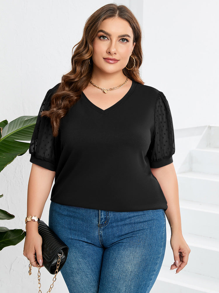 Rhianna™ - Elegantes Puffärmel-Top
