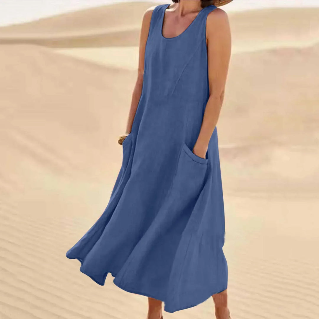 Tina™ - Sommer Leinenkleid