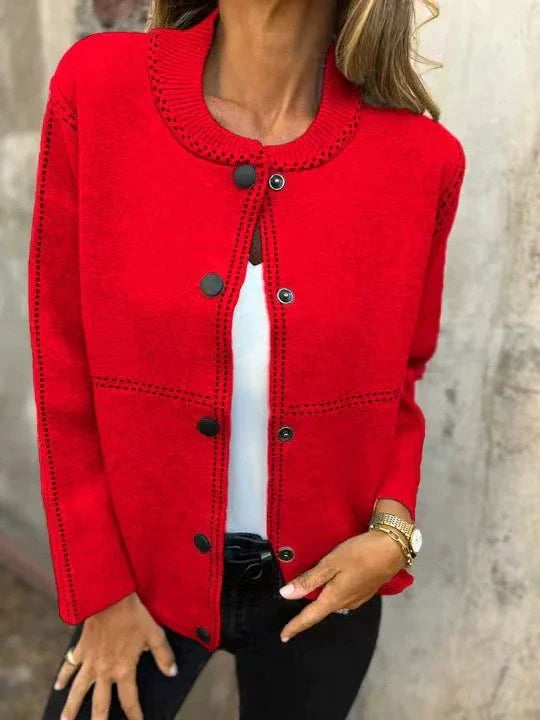 Jane™ - Klassische Strickjacke mit Knopfleiste