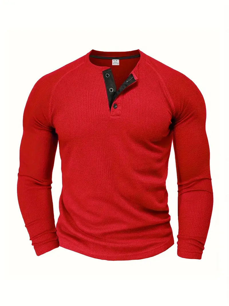 Chad™ - Herren Henley-Shirt