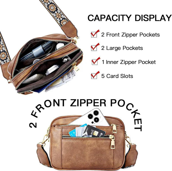 Erica™ - Elegante Leder Schultertasche