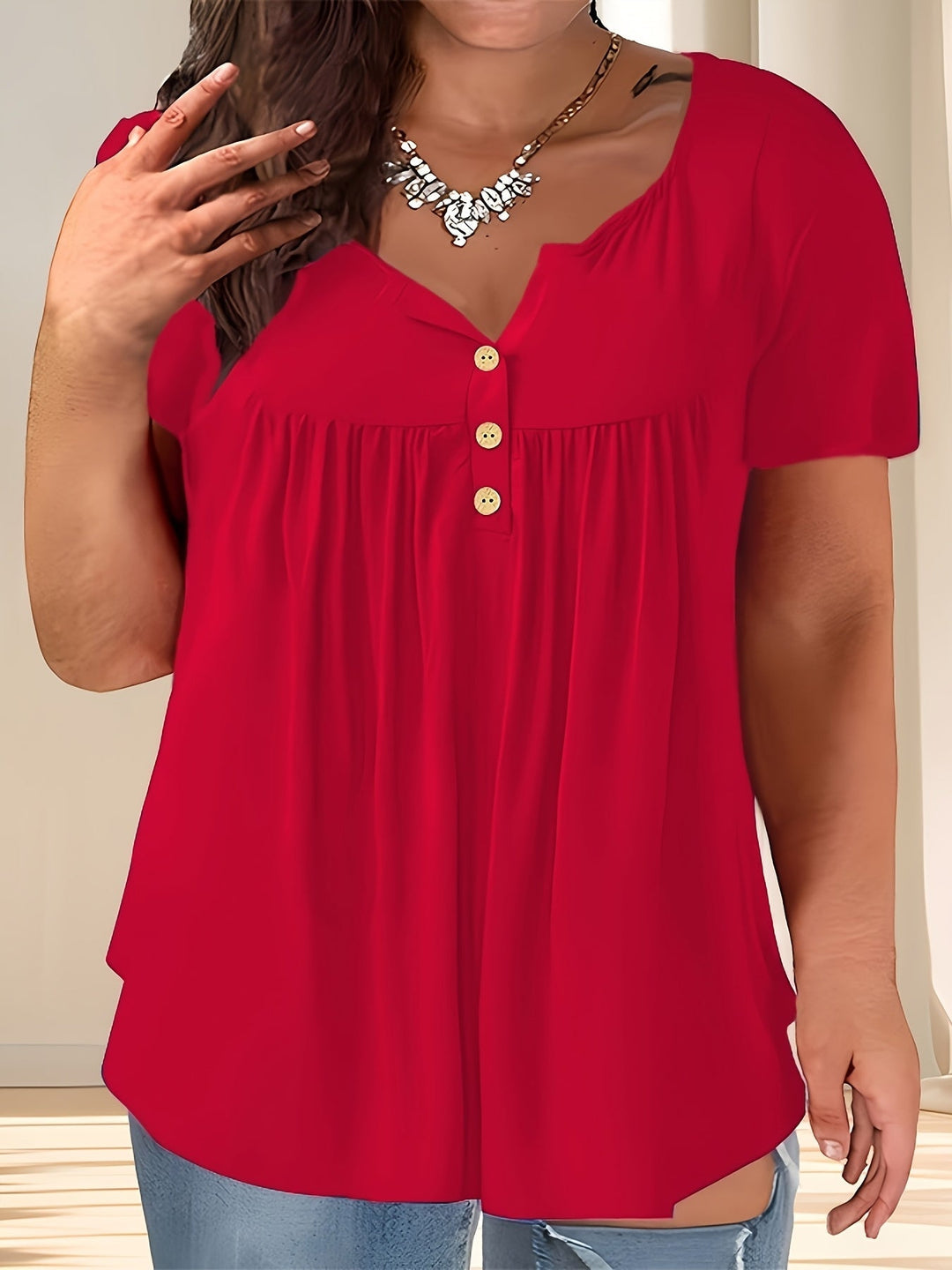 Zoey™ - Schicke Plissee-Bluse in Übergröße