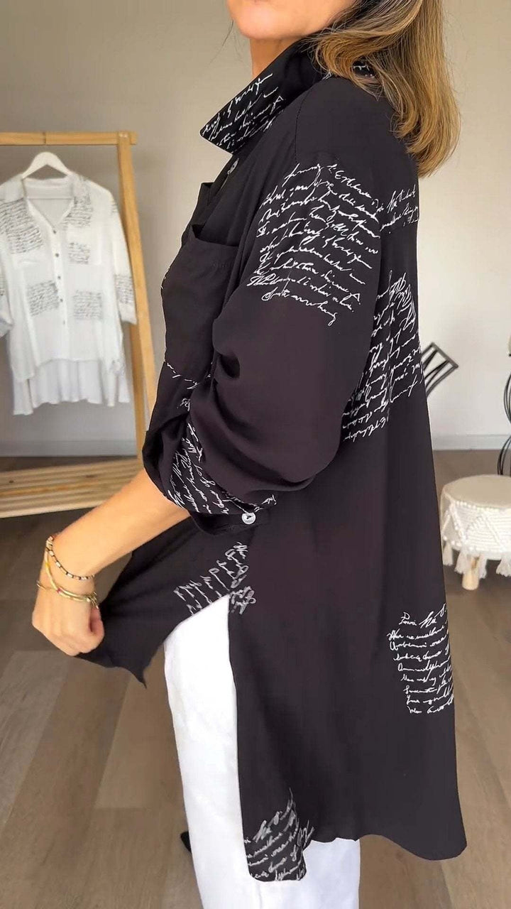 Carla™ | Handgeschriebene Button-Up-Bluse