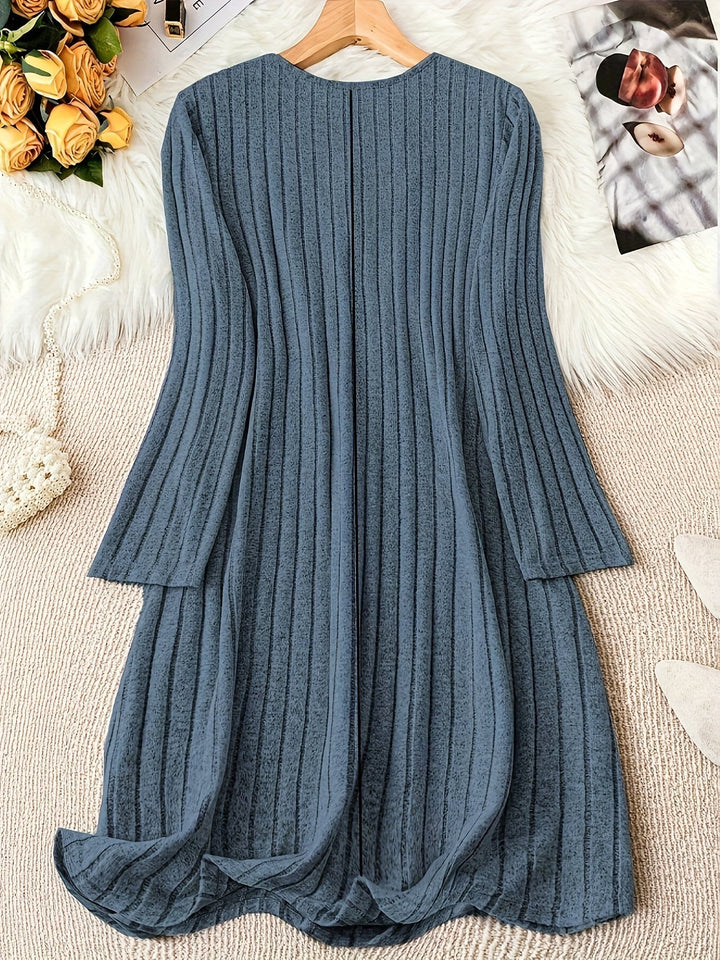 Madelyn™ - Zeitloses Plus-Size Rippknopfkleid